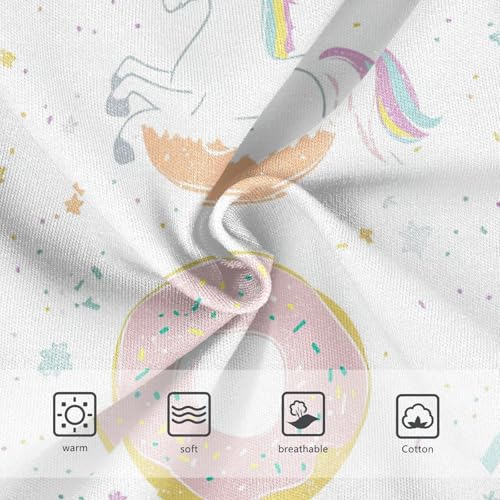 Wusikd Sprinkles Unicorns Girls' Underwear Cotton Donuts Girls Briefs Soft Toddler Underwear 2T3