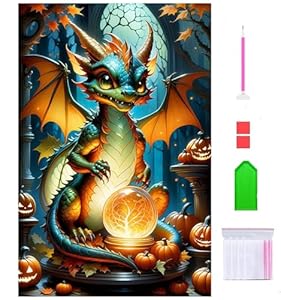 Liccyy 1PCS Drache Diamant-Malset 40x70 cm