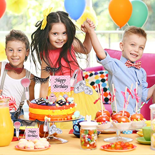 Sussurro 18Pcs Make Up Happy Birthday Cake Toppers Cosmetics Cake Toppers Decorations For Make Up Cake Toppers #TOP5