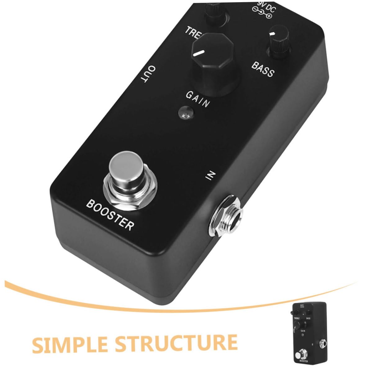 ibasenice 4pezzi Pedale Analogico Per Chitarra Elettrica Con Delay Stereo Effetto Di Sustain Caldo e Ottimo Per Musicisti e Performance Live