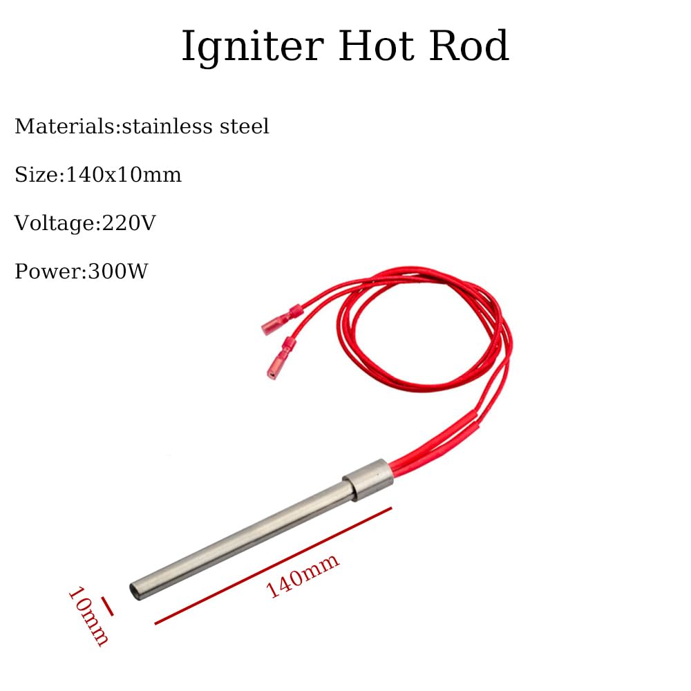 TopHomer Encendedor de encendido de 220 V 300 W, calentador de estufa de pellets de madera, elemento de encendido para horno industrial chimenea (140 mm)