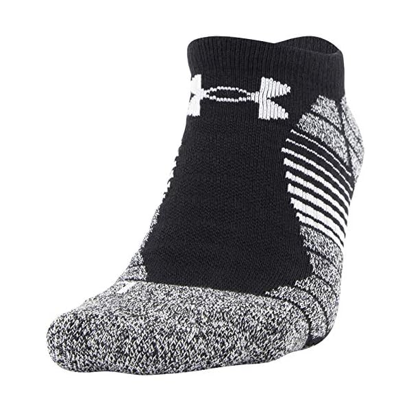 Under Armour Adult Elevated Performance No Show Socks, 3-Pairs , Black , Medium