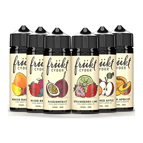 Frukt-Cyder-E-Liquid-Vape-Liquid-Juice-0MG-100ml-Shortfill-No-Nicotine-Flavours
