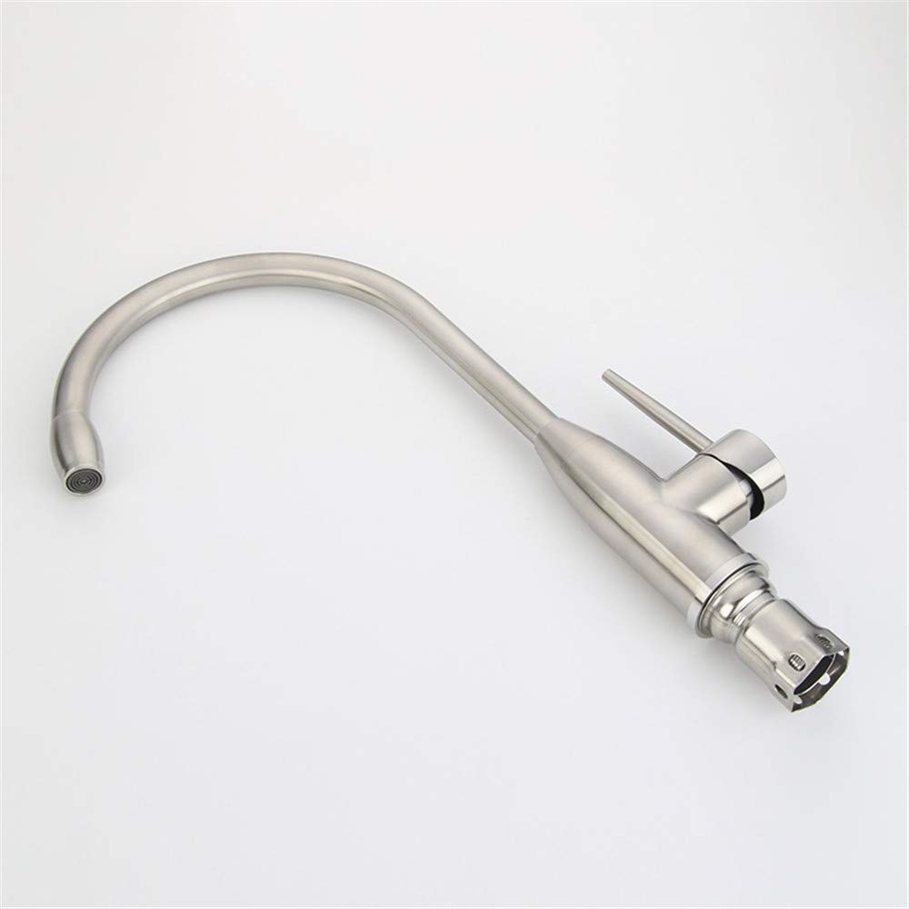 MXXQRHF 360-Degree Rotary Tap Cold and Hot Water Mixer Tap Kitchen Basin Faucet 304 Stainless Steel Single-Hole Sink Kitchen Sink Faucet Kitchen Faucet Single Handle Auspicious Clouds