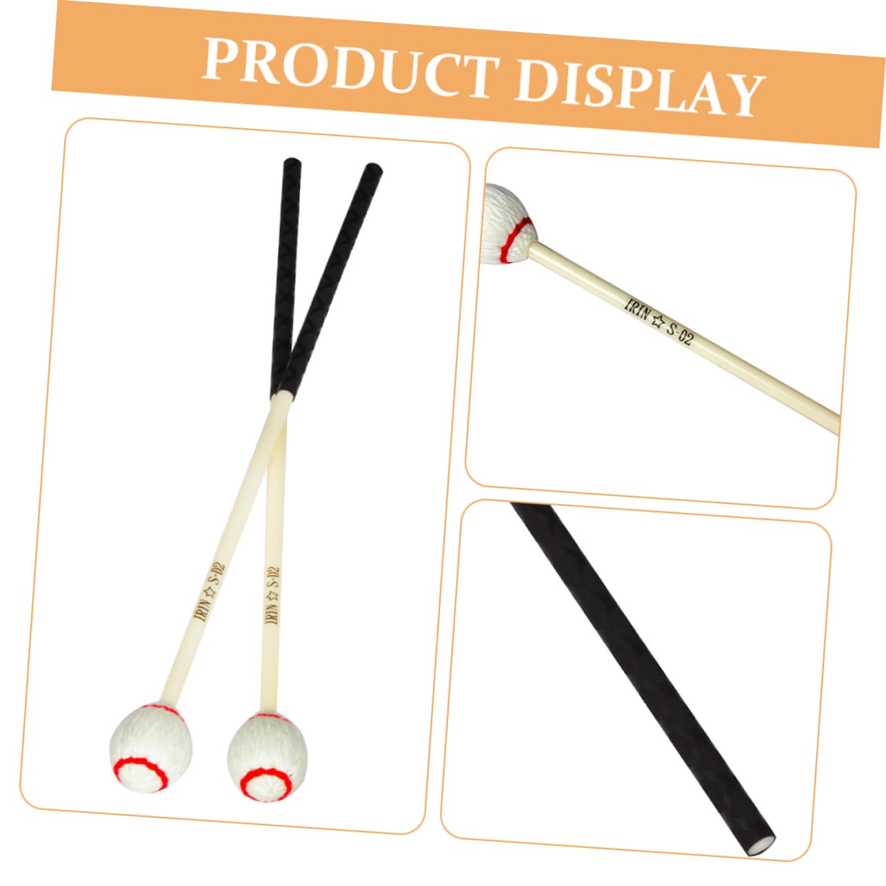 HEMOTON 2 Pares De Mazos De Marimba Accesorios Para De Lengua Baquetas De Escenario Mazos De De Lengua Accesorio De Percusión Palos De Percusión De Xilófono Baquetas