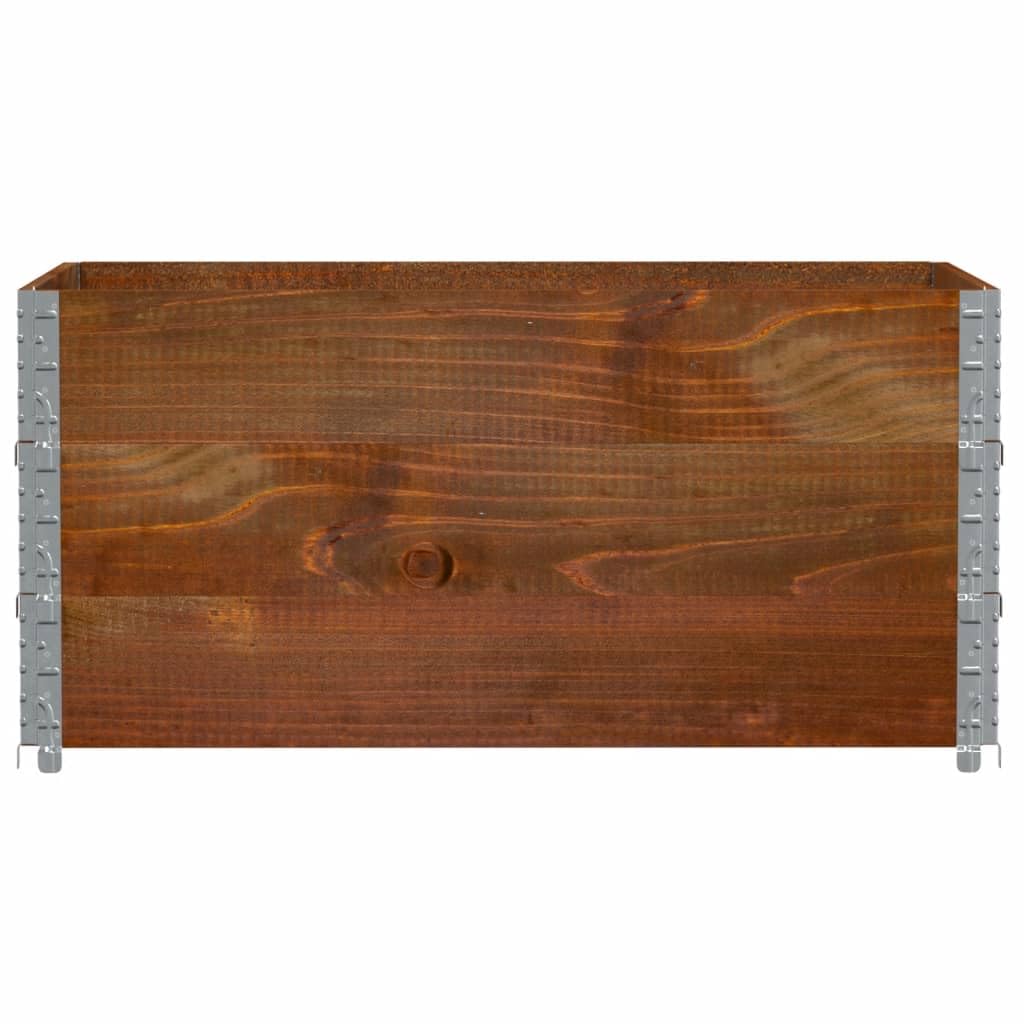 Paretali per Pallet 3pz Marroni 120x80cm Legno Massello di Pino, Movimentazione di Materiali,Pianali di carico e Pallet, 26.8kg-3295369