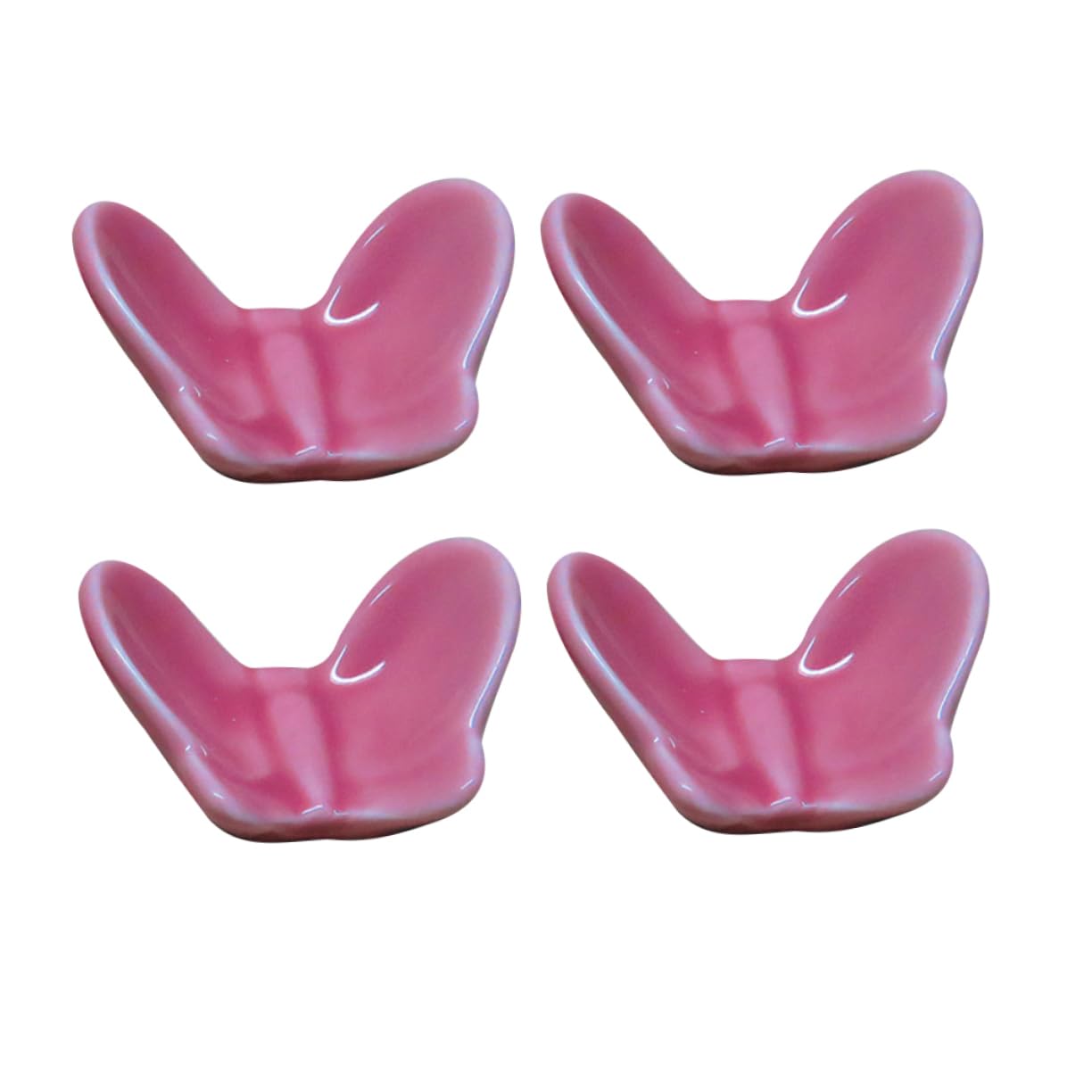 HOLIDYOYO 4Pcs Butterfly Ceramic Chopstick Rest Chic Decorative Holder for Chopsticks Spoons Forks Practical Desktop Decoration for Home and Dining Tables