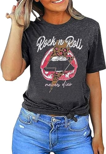 Women Vintage Graphic Rock Concert Shirts Short Sleeve Rock Band Country Music T Shirts Tops4