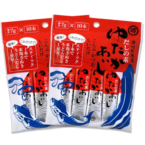 讃岐野堺屋 だしの素 ゆたかあじ (7g × 10本入) ×2袋 スティック 個包装 顆粒