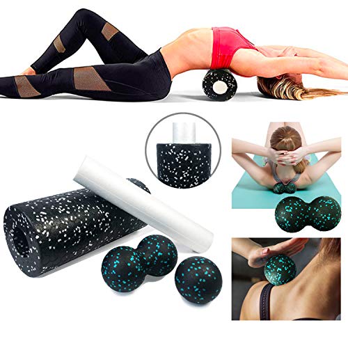 The Body Yoga Foam Roller with Peanut Massage Ball Set, Two in One