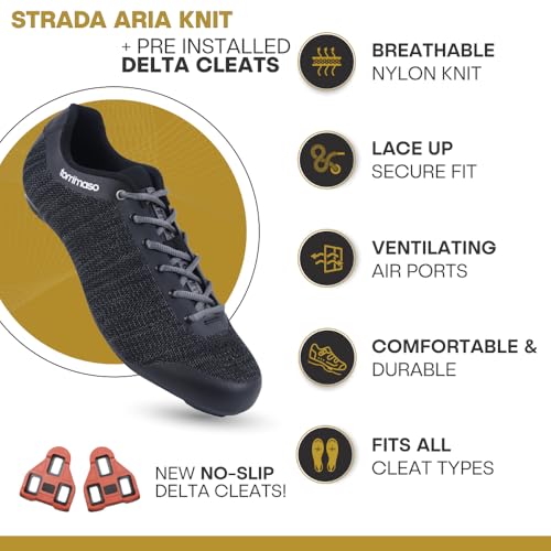 Image of Tommaso Strada Mens SPD Shoes-Ready-to-Ride Mens Cycling Shoes with Pre-Installed SPD Cleats-Explore Vareity Cycling Shoes & Bike Accessories.