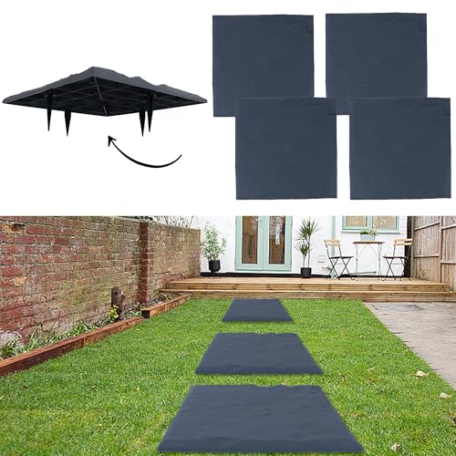 4Pcs Large Stepping Stones Outdoor Garden Walkway, Durable Plastic Pavers for Patio, Pathway, and...