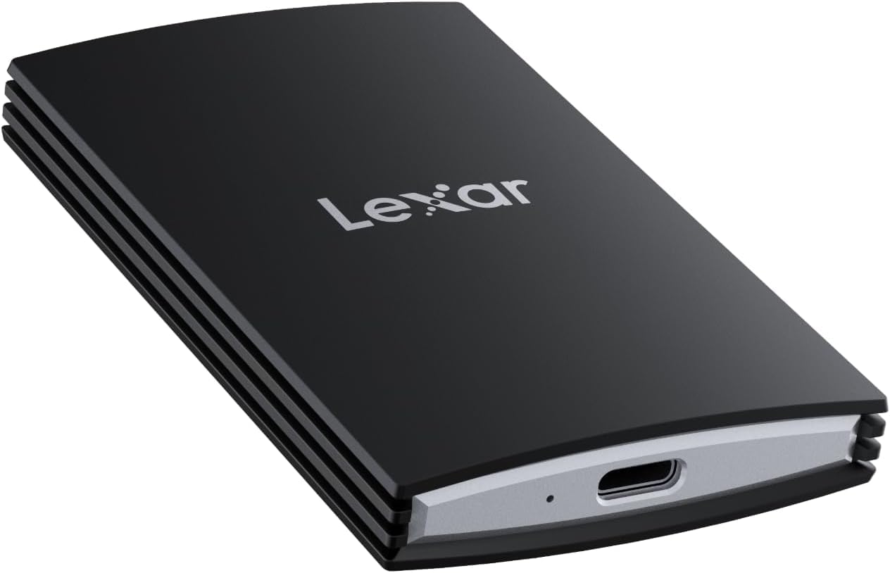 LEXAR AR700 Portable SSD 2TB | 2000 MB/s Lesegeschwindigkeit mit IP66-Bewertung und 256-Bit-AES-Verschlüsselung für PC, Mac und iPhone 15