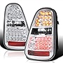SPEC-D TUNING Chrome Housing Clear Lens LED Tail Lights Compatible with 2005-2006 Mini Cooper S Left + Right Pair Assembly