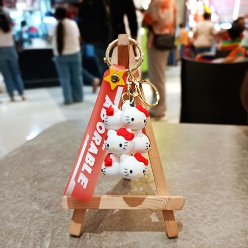 Image of Cute Cartoon Character Silicone 3D Key Chain with Strap Charm & Metal Hook, Merchandise Key Rings Gift for Kids Girls Boys Men & Women
