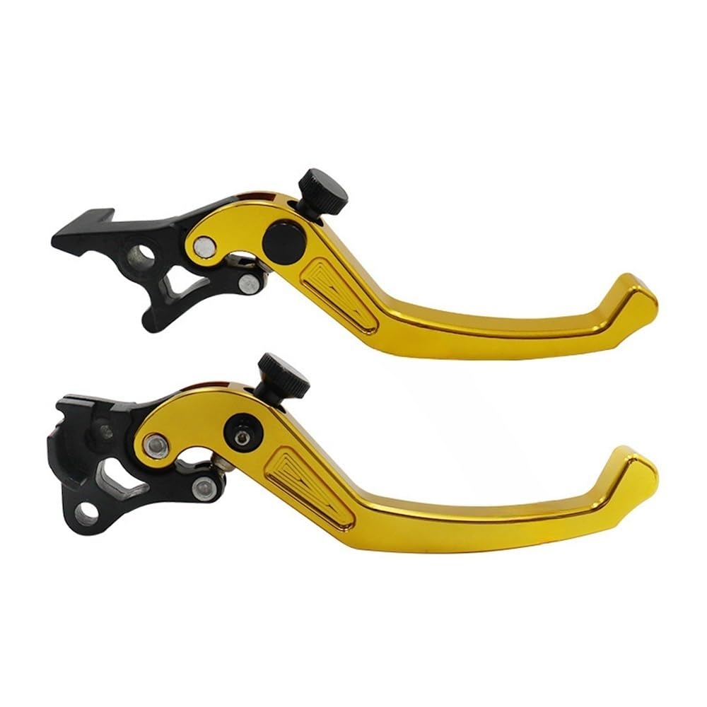 Zhenlygs Gold Adjustable Brake Lever Fit For Gy6 Scooter Moped(Gold)
