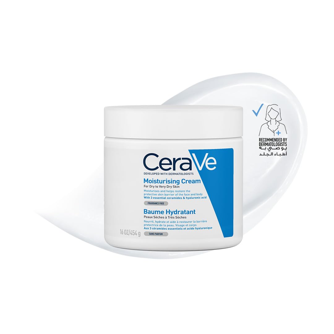 Cerave Moisturizing Cream for Dry Skin with Hyaluronic Acid 454G