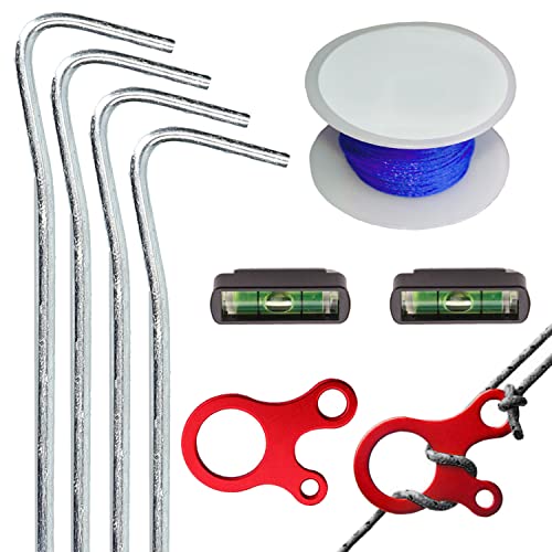 Maurerschnur Set bestehend aus Maurerschnur (Richtschnur) Maurerschnurspanner (Schnurspanner) mobile Schnurwasserwage und Erdnägel (Erdnagel) Maurerschnur Set bestehend aus Maurerschnur (Richtschnur) Maurerschnurspanner (Schnurspanner) mobile Schnurwasserwage und Erdnägel (Erdnagel)