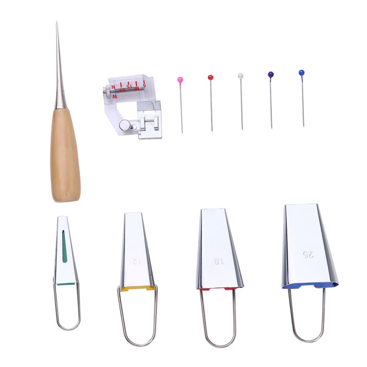 HOODANCOS Bias Tape Maker Set 4pcs Bias Tape Makers Quilting Accessories Strip Bias Binding Bunting Bias Tape