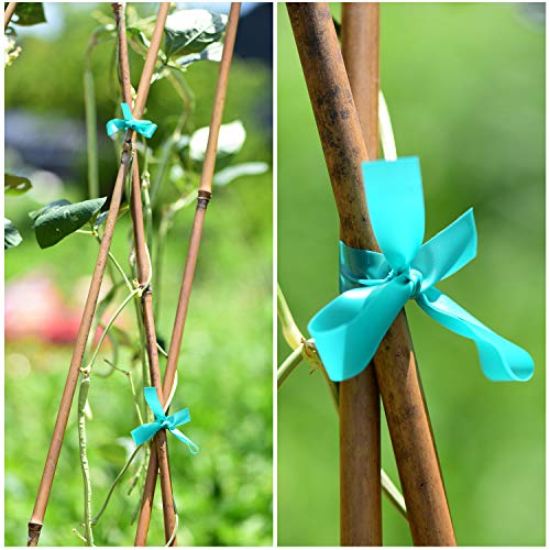 Telent Outdoors 2 Pcs 150 Feet X 1/2" Wide Stretch Tie Tape Green Plant Garden Tie, Garden Vinyl Stake For Branches, Climbing Planters, Flowers #TOP3