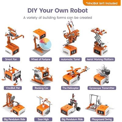 VinciBot Coding Robot with Creator kit for Kids 8-12