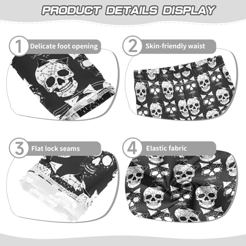 ALAZA Girls' Leggings Children's Yoga Pants Skinny Printed Dance Gothic Skull Comfortable 4T2