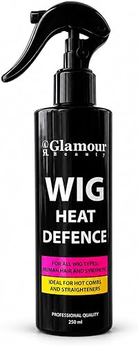 Wig Heat Defence Spray 250ml | Human Hair & Synthetic, Flat Iron Protection, Hot Comb Compatible, Prevents Heat Damage, Straightener Safe