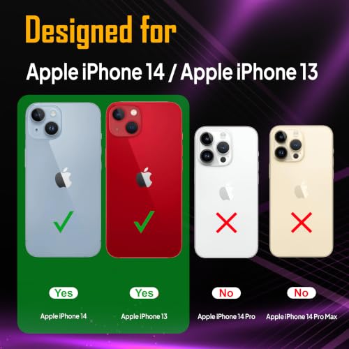 Image of Zapcase Crystal Clear Back case for iPhone 14 | Hard PC Back | TPU Bumper with Inner Rubber Grip | Metal Camera Guard Bezel | Metal Buttons | Scratch Resistant Cover | 2 Layer Edge Protection | Black