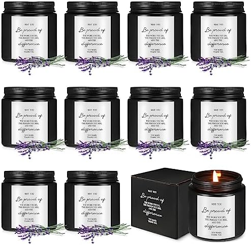 MTLEE 10 Pcs Employee Appreciation Gifts Scented Candles Bulk Thank You Gifts Candles Lavender Highly Scented Candles Proud of You Inspirational Candles for Coworkers Women Men Staff Birthday Gifts MTLEE 10 Pcs Employee Appreciation Gifts Scented Candles Bulk Thank You Gifts Candles Lavender Highly Scented Candles Proud of You Inspirational Candles for Coworkers Women Men Staff Birthday Gifts