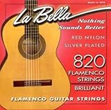 cuerdas de guitarra acustica la bella La Bella CUERDAS GUITARRA FLAMENCA - La Bella (820) Roja Flamenco (Juego Completo)