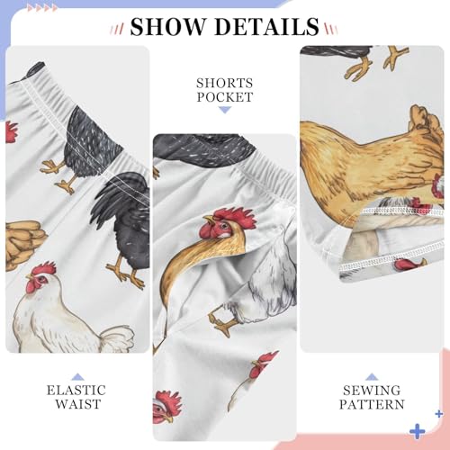 ZZXXB Roosters Boys Long Pants Soft Trousers Elastic Waist Kids Lounge Bottoms with Pockets S-XL4