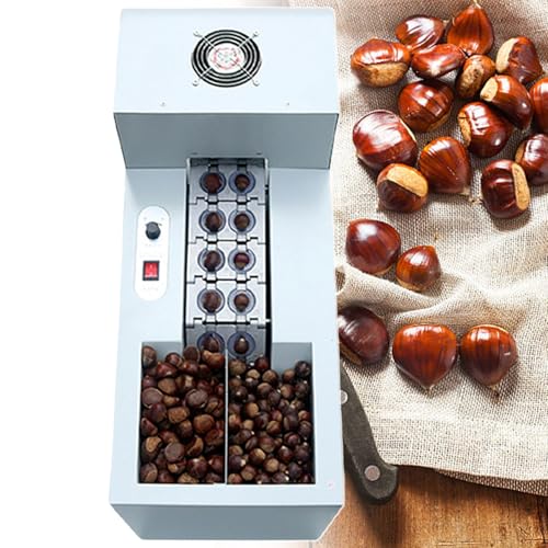 Automatic Chestnut Cutting Machine, Commercial Chain-Plate Chestnut Slitter, Adjustable Depth (0.5-2.5 mm) and Direction, 60-120 kg/h Efficiency, with 2 Mold Sets Dual-Lane