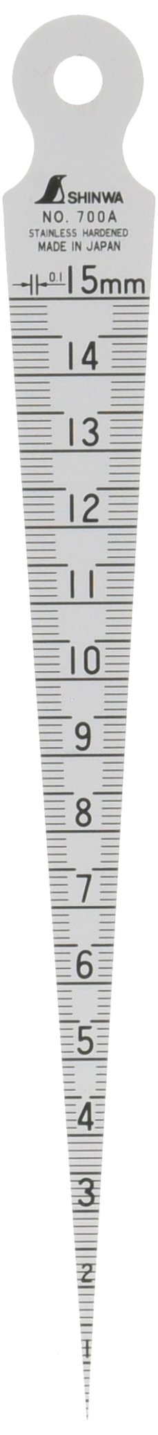 Shinwa Stainless Taper gauge No.700A 1~15mm 62600 Made in japan