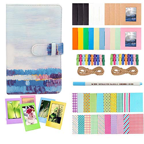 Anter Photo Album Accesorios Compatible con Fujifilm Instax Mini Camera, HP Sprocket, Polaroid Zip, Snap, Snap Touch Impresora Films con Film Stickers, Album & Frame