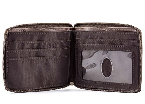 Image of Big Skinny Men's Zippered Bi-Fold Slim Wallet, Holds Up to 25 Cards