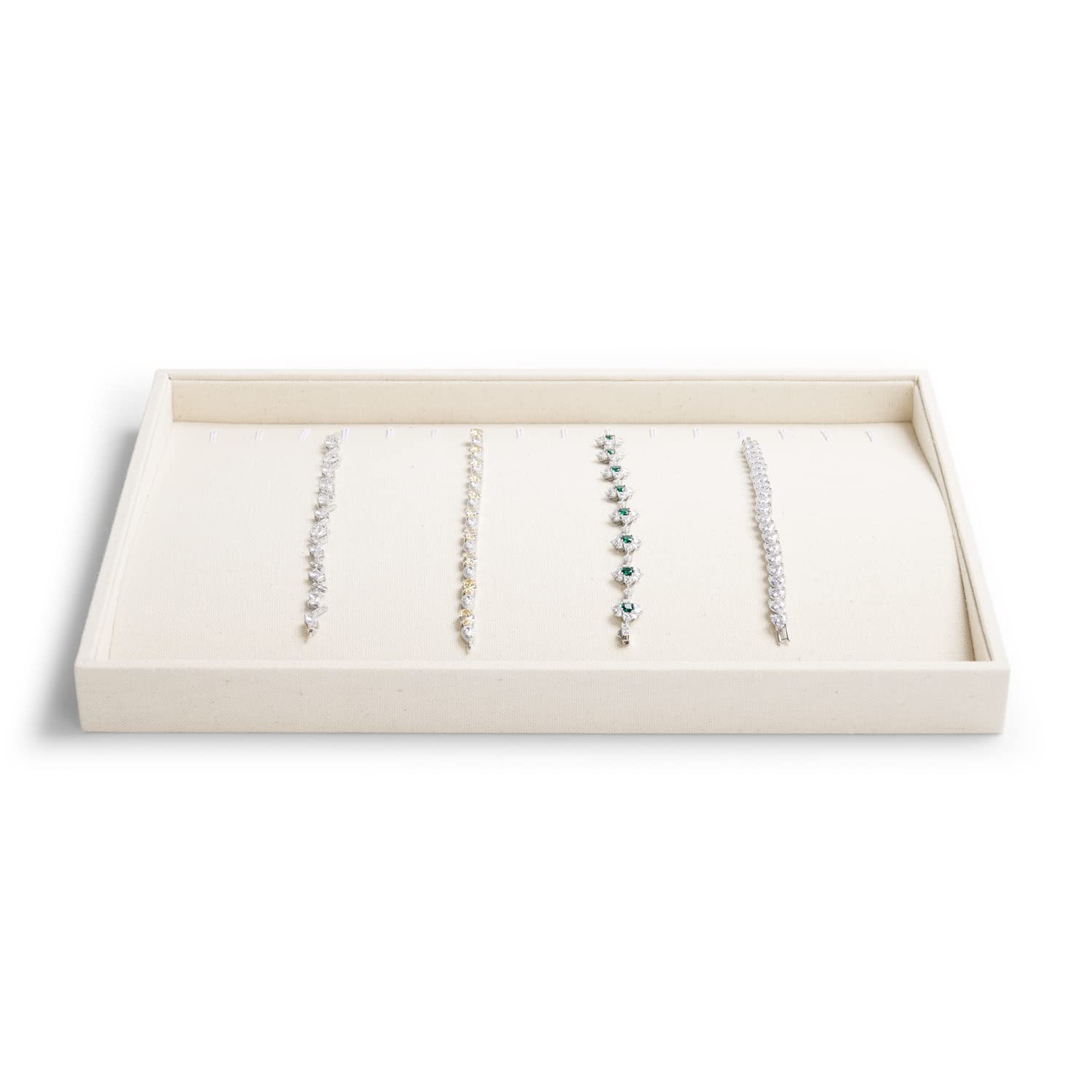 Oirlv Jewellery Organiser Tray Stackable Jewellery Tray Jewellery Drawer Organiser Tray for Necklace Pendant Long Chain Display and Organiser
