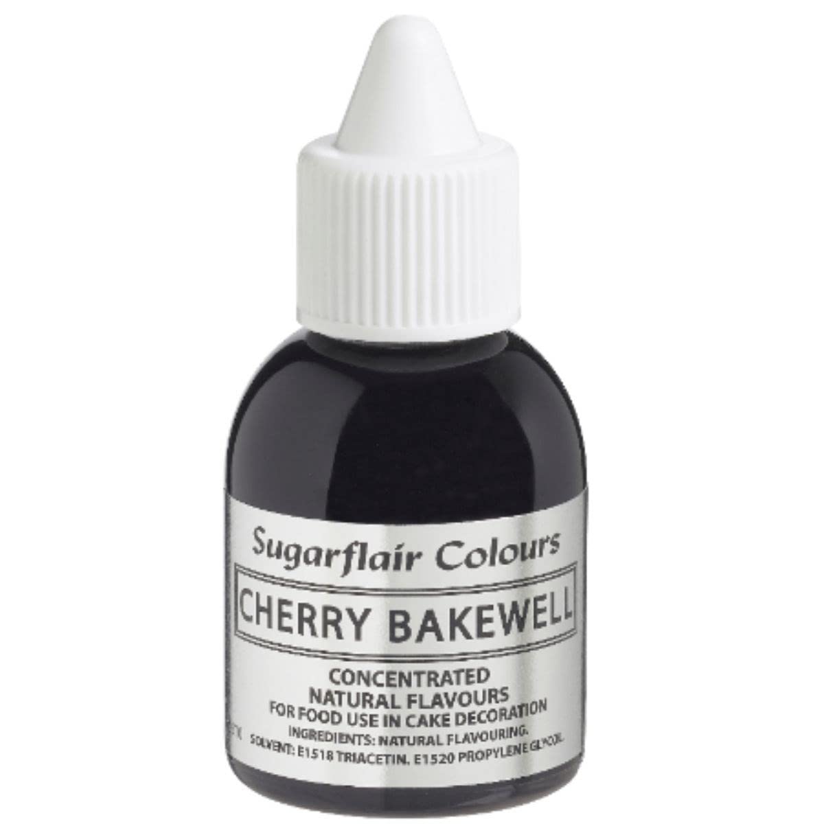 Sugarflair Cherry Bakewell Natural Flavouring - Concentrated Natural Food Flavouring for use in Cakes, Cupcakes, Frostings, Drinks, Ice Creams - 30ml