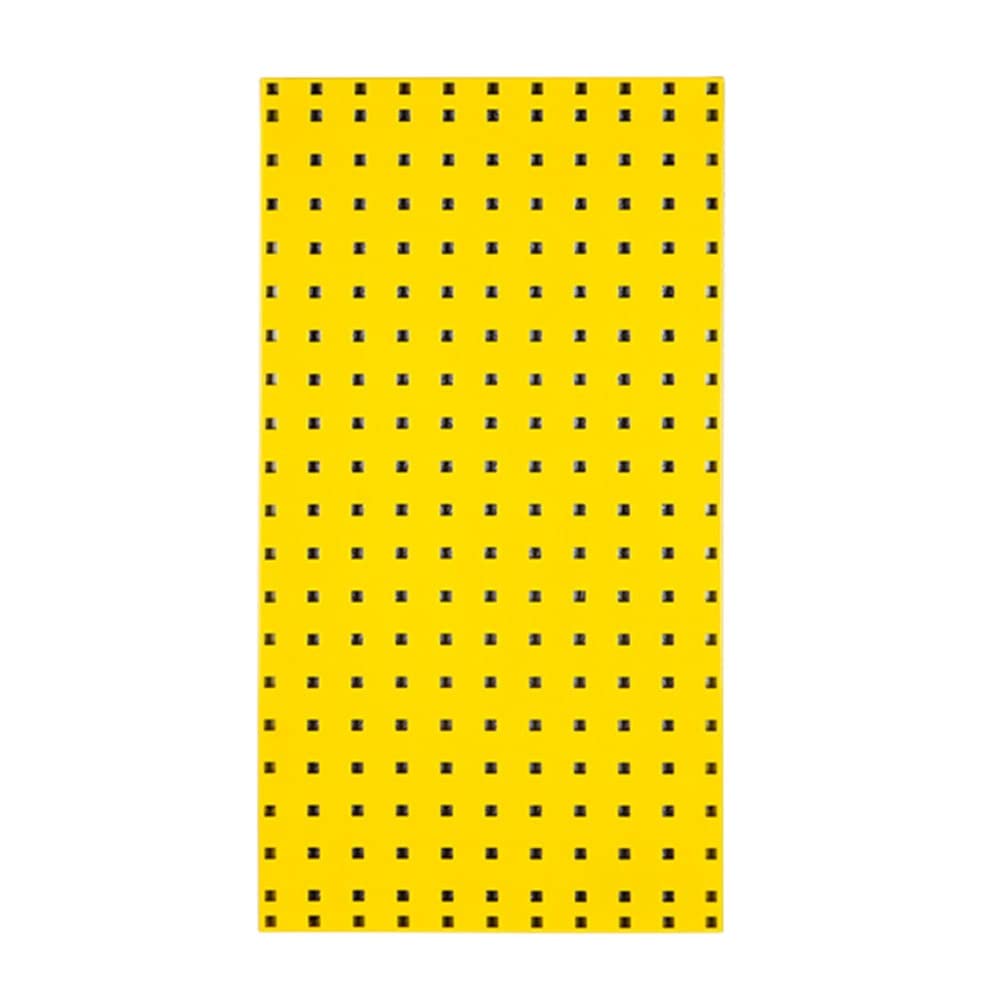 Genérico Organizador de Pared de Metal Amarillo con Tablero Perforado. Panel de Herramientas estándar con Ganchos. Estante para Herramientas Multiusos para Garaje, Taller y hogar (tamaño: 90 x 45 cm)