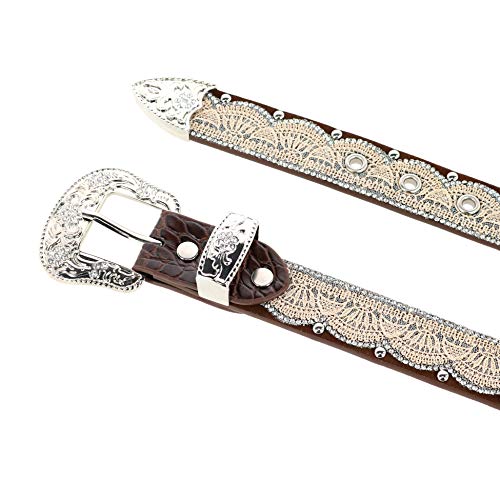 M&F Western 1.25" Lace Overlay Belt2