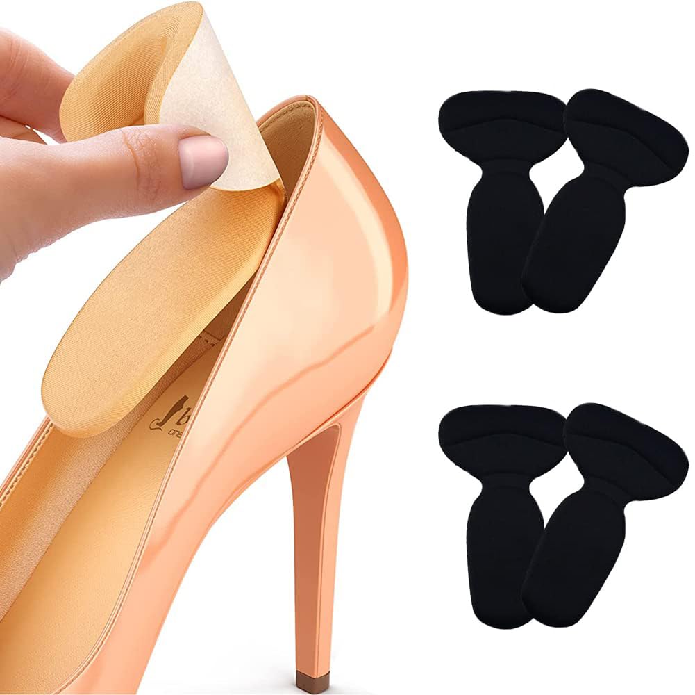 Bowiemall 4pcs Shoe Insole Reusable Soft Shoe Inserts Heel Cushion Pads Self-Adhesive Foot Care Protector Grips Liners Loose Shoes -Heel Pain Relief Bunion Callus Blisters for Men & Women (Black) (B0CSG1FV58) Amazon Price History, Amazon Price Tracker