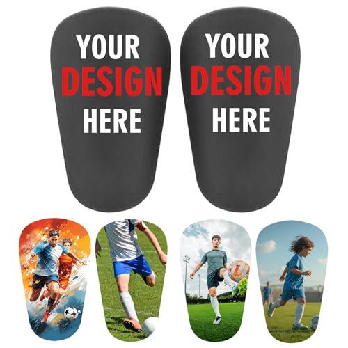 Custom Soccer Shin Guards Personalized with Photo or Logo Lightweight Football Shin Pads with EVA Padding Protective Shin Guards Gift for Youth & Adult Players