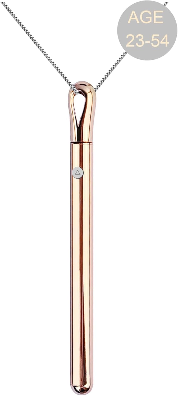 Rose Gold Long Pendant Necklace with Adjustable Chain