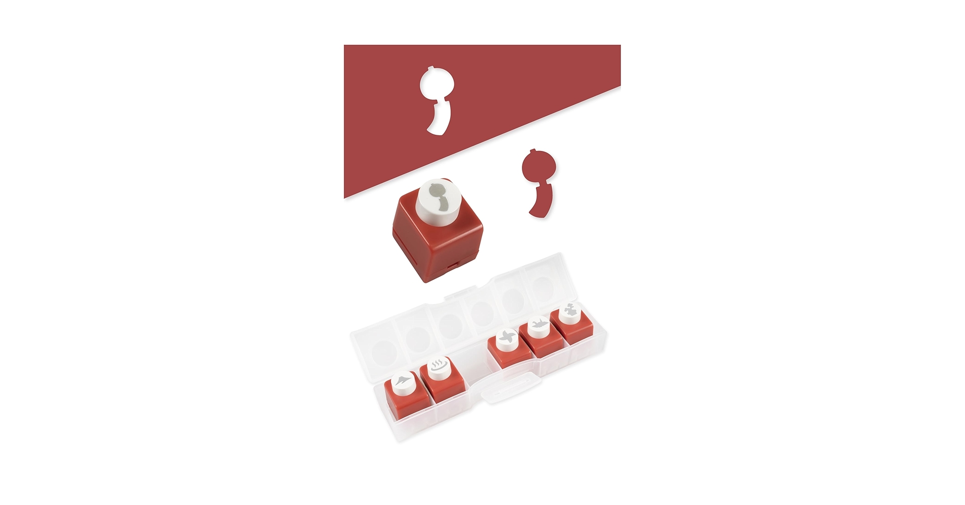 Amazon.co.jp: ミニクラフトパンチセット 小豆 6個入 ジャパン