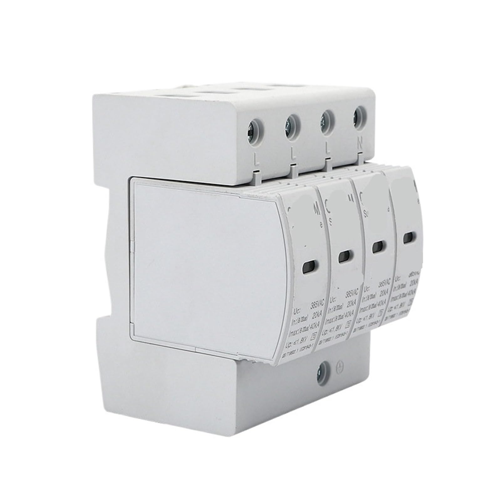 JCLPJBYJI 4P Surge Protector 20KA~40KA 385V Household Arrester Protection Low Voltage Rail Installation