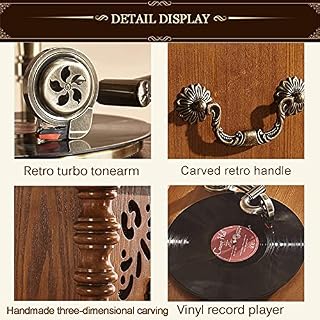 ASEDVG Tourne-disque, gramophone haut-parleur rétro vinyle électrophonographe, lecteur/radio FM/USB/Bluetooth, Eu Happy Life (taille unique) - Les Beatles, Paul McCartney, John Lennon, RIngo Starr, George Harrison ASEDVG Tourne-disque, gramophone haut-parleur rétro vinyle électrophonographe, lecteur/radio FM/USB/Bluetooth, Eu Happy Life (taille unique) – Image 2