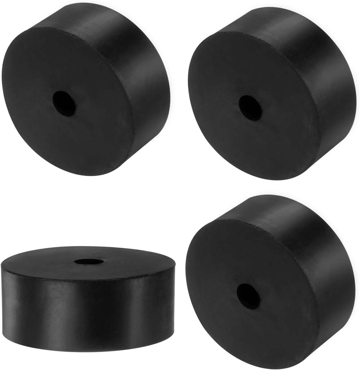 uxcell 4pcs Rubber Spacers 80mm OD x 12mm ID x 30mm Height Round Anti Vibration Spacer Rubber Bushing Grommets Thick Rubber Washers for Home Car Accessories