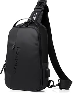 Crossbody Sling Bag Men Backpack Shoulder Bag Waterproof Chest Bag Backpack for Hiking Walking Biking Travel Cycling