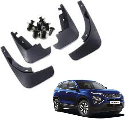 Autokaar OE Type/Box Type Car Mud Flap for Tata Harrier, Black