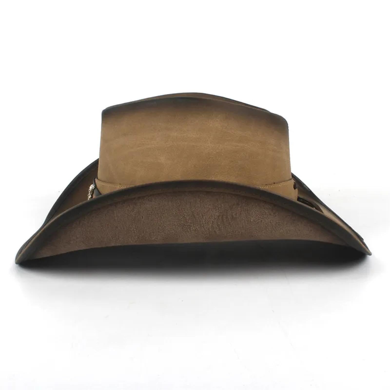 Cappelli Fedora Trilby Cappello Feltro Cappello da Cowboy da Uomo in Pelle per papà Gentiluomo Berretti da Cowboy Cappelli da Padrino di Grandi Dimensioni