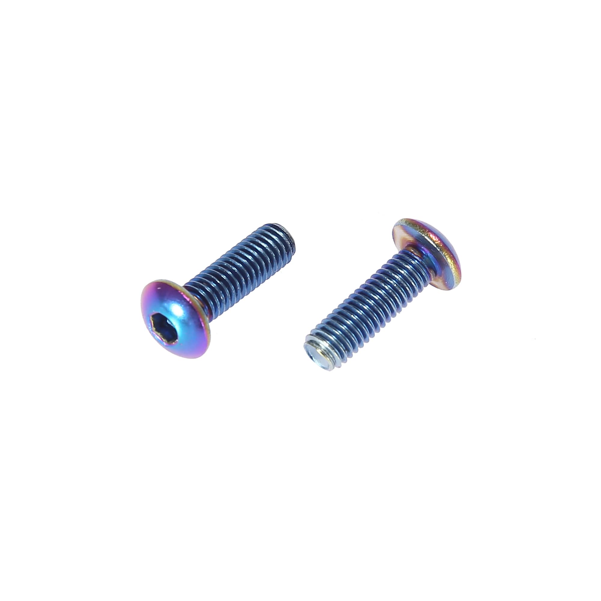 X AUTOHAUX 8pcs M5x0.8 cabeza redonda del volante del coche tornillos cónicos coloridos